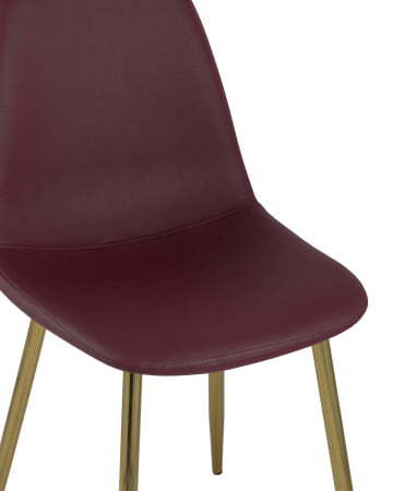 Стул Валенсия экокожа красная золотые ножки (Стул Валенсия красный)