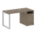 Рабочая станция Metal System Style БО.РС-СТП1.1 1412x750x750 (Дуб Наварра/Серый металл)