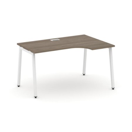 Стол рабочий эргономичный SN-4A.SPA-022(R) (1580х800/980х750) (Вяз Благородный/Металл Белый)