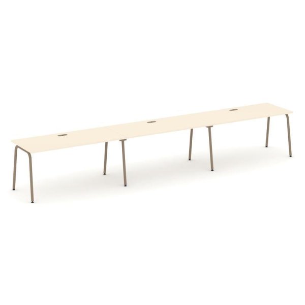 Рабочая станция 3 места ES.RS-3.4-LK (4740х730х750) (Сатин/Металл Латте)