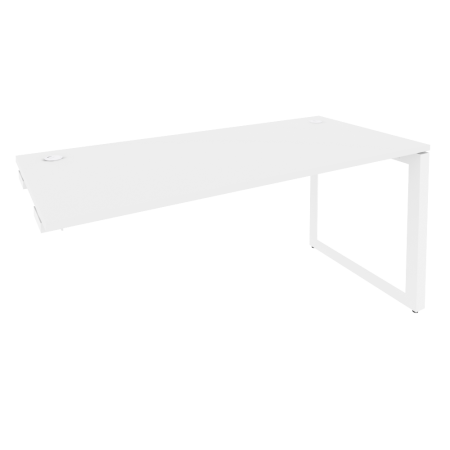 Стол-приставка на О-образном м/к к опорным элементам Onix O.MO-SPR-4.7 1580x720x750 (Белый Бриллиант/Белый Металл)