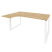 Стол эргономичный левый на О-образном м/к Onix O.MO-SA-4L 1580x1180x750 (Тиквуд Темный/Белый Металл)