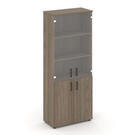 Шкаф высокий широкий SN.STS-102 (796х400х1982) (Вяз Благородный/Прозрачный)