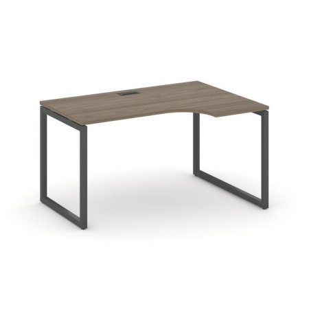Стол рабочий эргономичный SN-4O.SPA-021(R) (1380х800/980х750) (Вяз Благородный/Металл Антрацит)