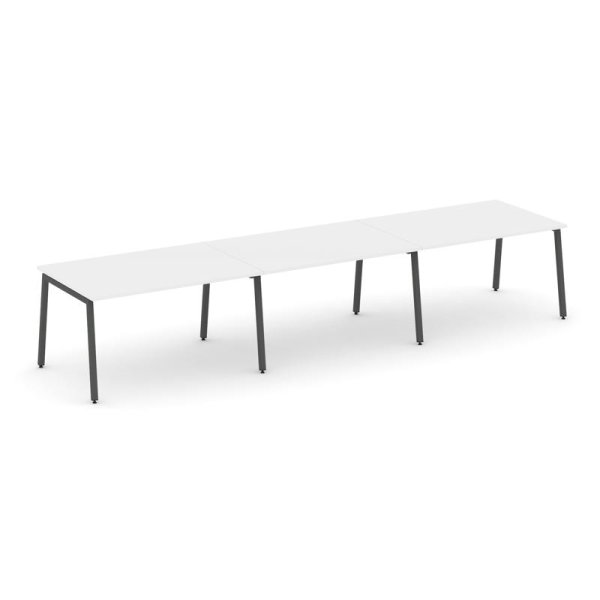 Стол переговорный SN-4A.SPRG-024.3 (4740х980х750) (Белый/Металл Антрацит)