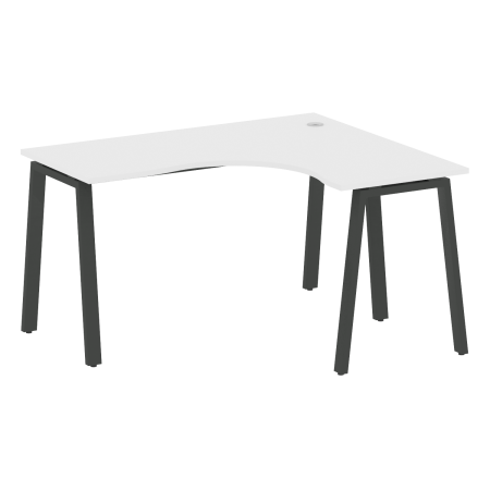 Стол криволинейный правый Metal System Style БА.СА-3 Пр 1400x1200x750 (Белый/Антрацит металл)