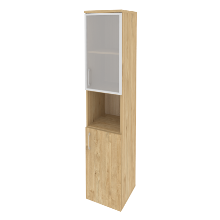 Шкаф высокий узкий правый Onix O.SU-1.4RR 400x420x1977 (Тиквуд Светлый)