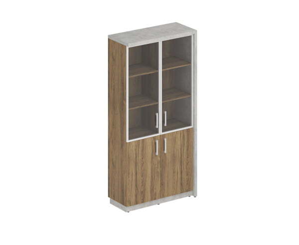 Шкаф (Комплект № 16 Wood&Stone СФ-534804+СФ-535511+СФ-535111+СФ-535502+СФ-535102 1035x454x2083 (Дуб Чарльстон/Бетон Чикаго)