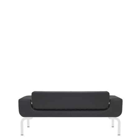 Диван офисный Болд (V-31) 2-х местный (Черный)