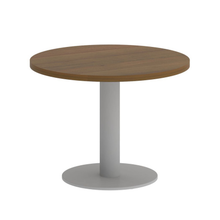 Стол журнальный круглый VR.SP-5-60.1G 600x600x450 (Орех Гварнери/Серый Металл)