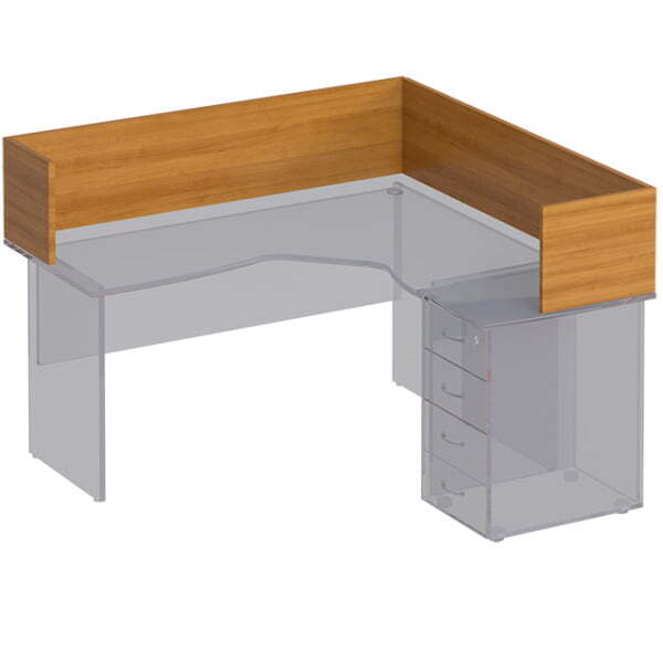 Настольная перегородка-угол Формула ФР 424 1600x1600x350 (Вяз светлый)