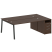 Рабочая станция с тумбой на А-образном м/к Metal System Style БА.РС-СТП-2.5 2212x1475x750 (Дуб наварра/Серый металл)