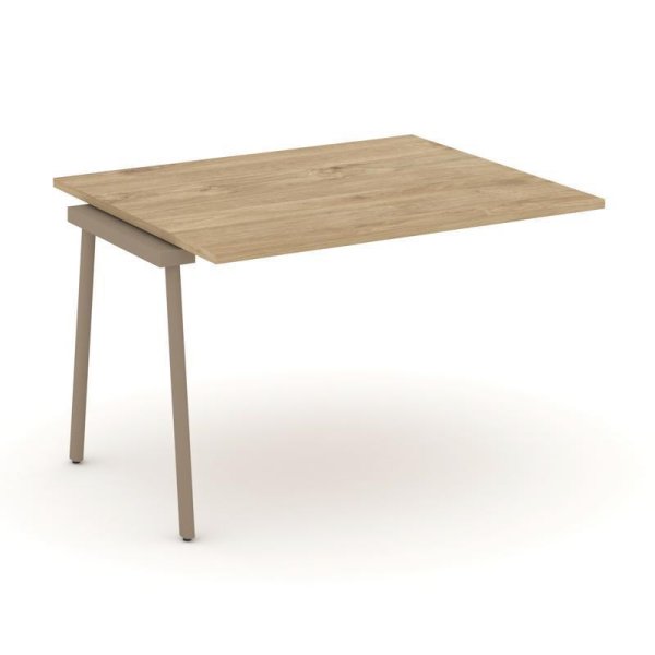 Проходной наборный элемент переговорного стола ES.NPRG-1.2-P (1180х980х750) (Тиквуд Светлый/Металл Латте)