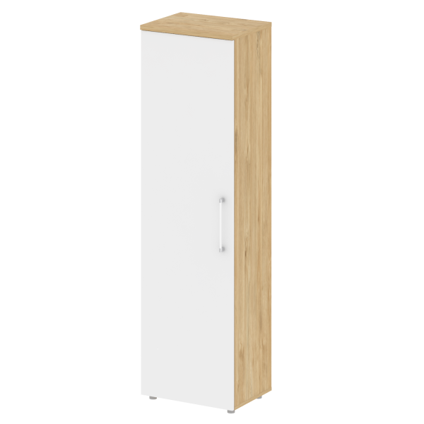 Гардероб узкий (универсальный левый/правый) Shift SK.GB-1 (560x420x1977) (Тиквуд Светлый-Белый Бриллиант)