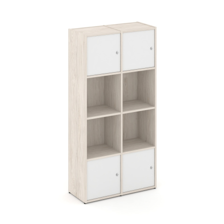 Стеллаж Locker Plus LK.K-005 798x350x1593 (Денвер Светлый | Белый)