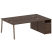 Рабочая станция с тумбой на А-образном м/к Metal System Style БА.РС-СТП-2.5 2212x1475x750 (Дуб наварра/Серый металл)