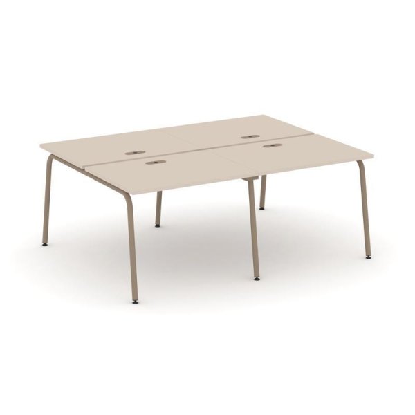 Рабочая станция 4 места ES.D.RS-4.1-LK (1960х1500х750) (Капучино/Металл Латте)