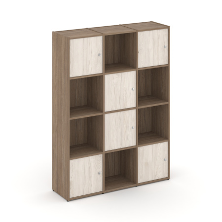 Стеллаж Locker Plus LK.K-006 1188x350x1593 (Дуб Аризона | Денвер Светлый)