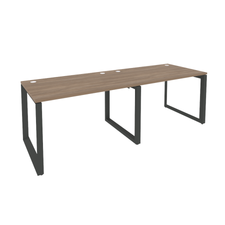 Рабочая станция на О-образном м/к Onix O.MO-RS-2.2.8 2360x800x750 (Дуб Аттик/Черный металл)