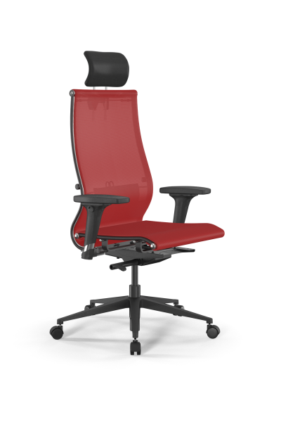 Кресло для руководителя Метта SynchroSit 10 B2-107D - T /Km00/Nb00/D02P/H3mL-2D(M23.B11.G19.W02) (Красный)