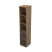 9П.005.14 Пенал высокий со стеклом и открытыми полками (400x450x2045) (Teakwood)