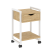 Тумба на колесных опорах с ящиком и полкой VR.L-T1.K 500x460x767 (Тиквуд Темный/Белый металл)