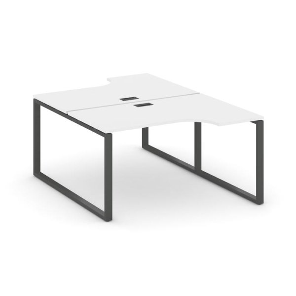 Рабочая станция эргономичная SN-6O.DRPA-002 (1580х1232/1992х750) (Белый/Металл Антрацит)