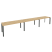 Рабочая станция на П-образном м/к Onix O.MP-RS-3.4.7 4740x720x750 (Тиквуд Темный/Белый Металл)