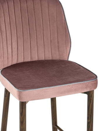Стул полубарный Лоренс велюр пыльно-розовый (Стул полубарный Лоренс пыльно-розовый)