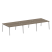 Рабочая станция на 6 рабочих места на А-образном м/к Metal System Style БА.СМ-6.3 4200x1475x750 (Дуб наварра/Серый металл)