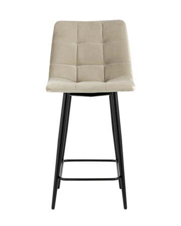 Стул полубарный Джанго велюр бежевый высота сиденья 60 см (Стул полубарный Джанго бежевый)