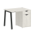 Стол письменный VR.SP-3-98.1.A 980x720x750 (Серый/Белый Металл)