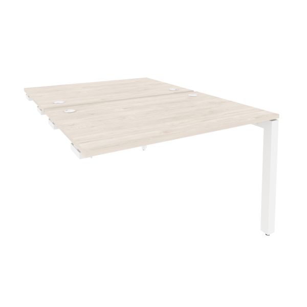 Стол-приставка двойной на П-образном м/к к опорным элем. Onix O.MP-D.SPR-2.8 1180x1635x750 (Денвер Светлый/Белый Металл)