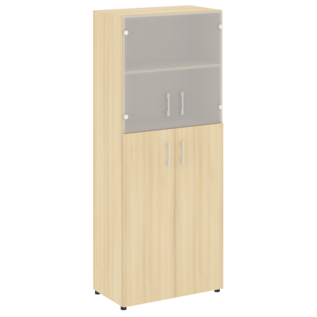 Шкаф комбинированный со стеклом нужен топ LT.ST 1.7 800x450x1990 (Акация Лорка)