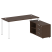 Рабочая станция с опорной тумбой правая Metal System Style БП.РС-СТС-2.4 Пр 1700x1520x750 (Дуб Наварра/Серый металл)