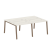 Рабочая станция на 4 рабочих места на А-образном м/к Metal System Style БА.СМ-4.1 2000x1475x750 (Дуб наварра/Серый металл)