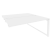 Стол-приставка двойной на О-образном м/к к опорным элем. Onix O.MO-D.SPR-4.8 1580x1635x750 (Тиквуд Темный/Белый Металл)