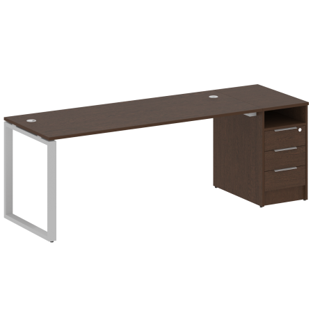 Рабочая станция Metal System Style БО.РС-СТП-1.5 2212x720x750 (Венге Цаво/Серый металл)