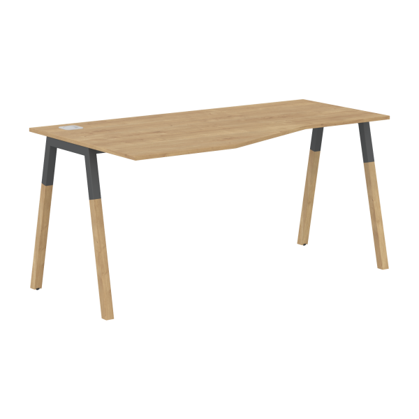 Стол эргономичный левый Forta FCT 1567 (L) 1180x733x670 (Дуб Гамильтон/Черный графит)