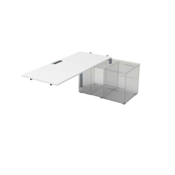 СТС.989 Стол системы БЕНЧ линейный три опоры, средний (1400x800x750) (Белый премиумСерый)