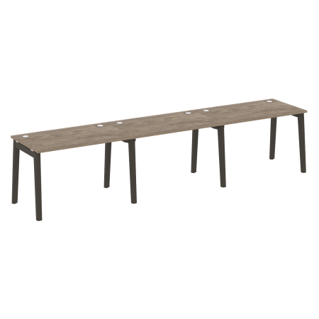 Рабочая станция на деревянных опорах Onix Wood OW.RS-3.2.7 3540x720x750 (Тиквуд Темный/Дуб Темный)
