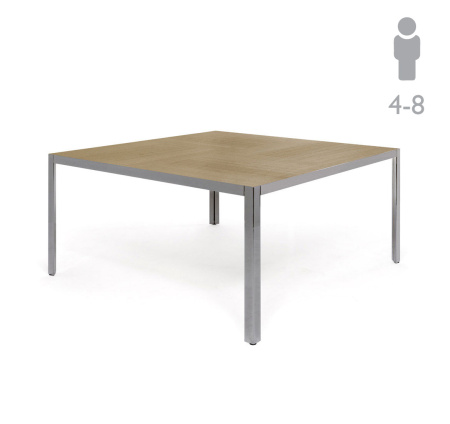 ENZO Стол для переговоров 140 см (Светлый эвкалипт/Хром)