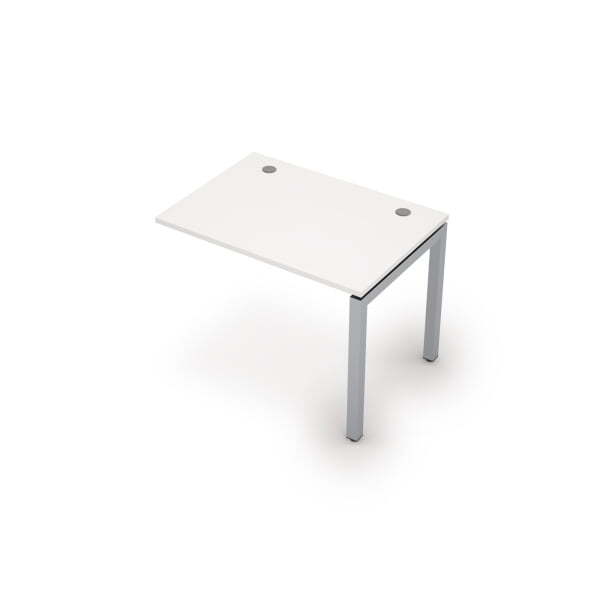 6МБК.5177 Линейная бенч-система, конечный модуль (1000x700x750) (Белый/Алюминий матовый)