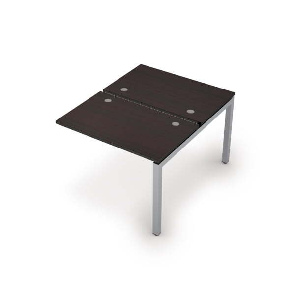 6МБК.5267 Бенч-система на 2 рабочих места, конечный модуль (1000x1235x750) (Венге/Алюминий матовый)