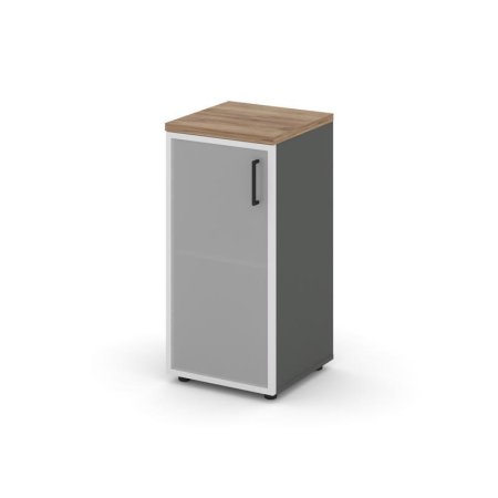 Шкаф низкий узкий SN.STU-303(L) (400х400х833) (Антрацит/Дуб Табак/Сатин)