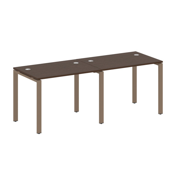 Рабочая станция на 2 раб.места Metal System Style БП.СМ-2.1 2000x720x750 (Венге Цаво/Мокко металл)