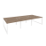 Рабочая станция на О-образном м/к Onix O.MO-D.RS-6.2.8 3540x1635x750 (Тиквуд Темный/Белый Металл)