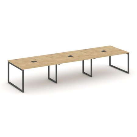 Стол переговорный SN-4O.SPRG-054 (4740х1180х750) (Тиквуд Светлый/Металл Антрацит)