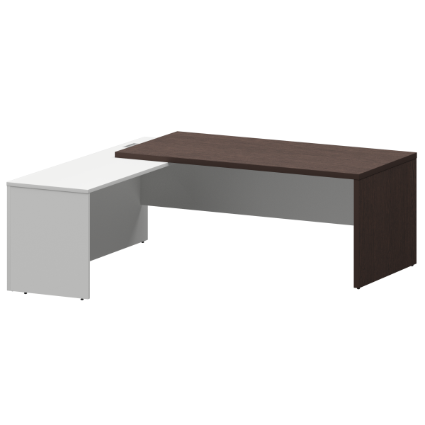 Стол руководителя левый Кортез KZP-20L 2000x2000x750 (Дуб венге/Белый)