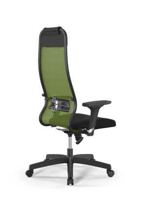 Кресло для руководителя Метта Sit 10 B1-111D - X2+UMF(X1) /Ub00/Wh00/D02P(M09.B02.G15.W01) (Зеленый | Черный)